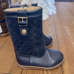 Janie and Jack quilted navy riding boots!